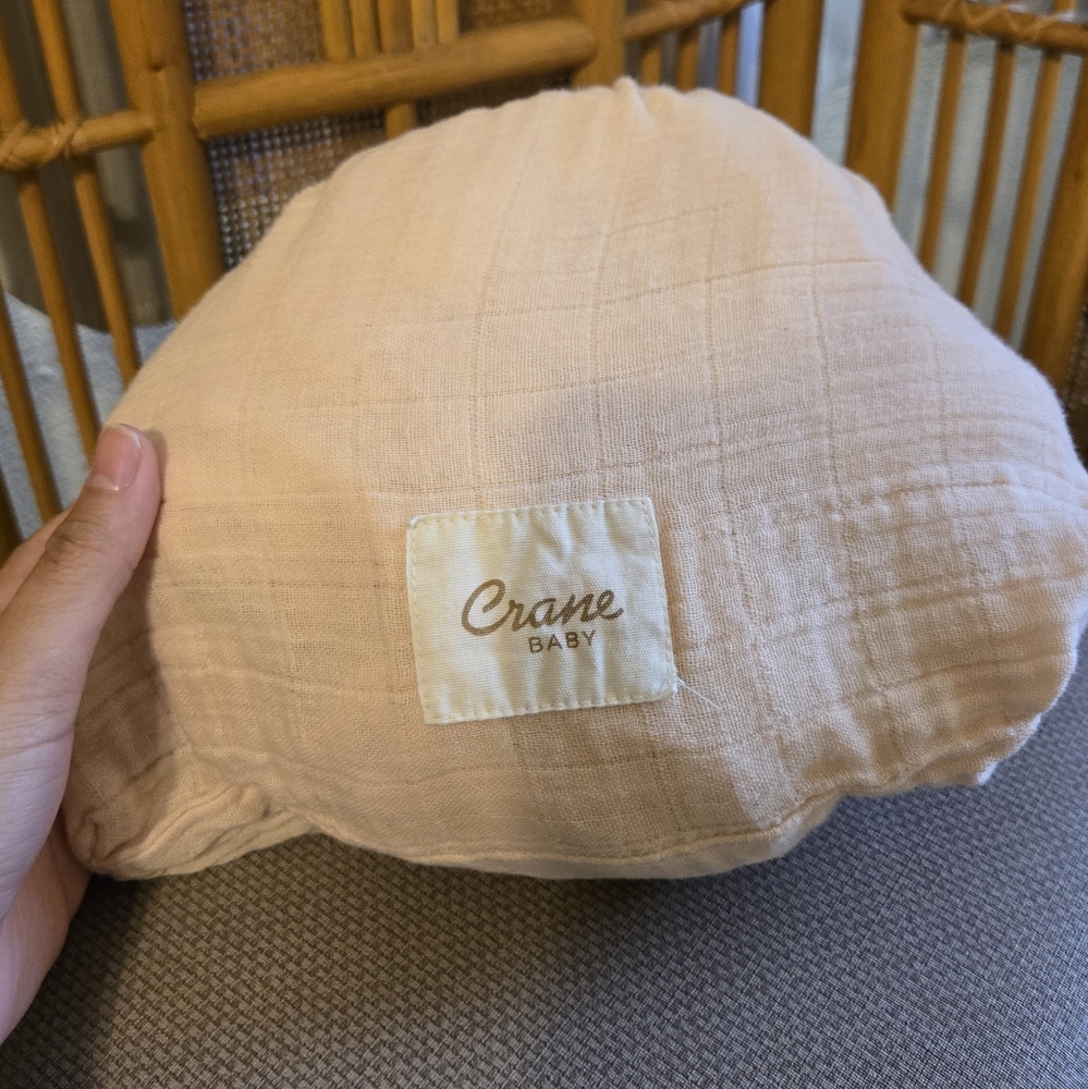 Crane Baby Pink Cotton Gauze Crib Sheet